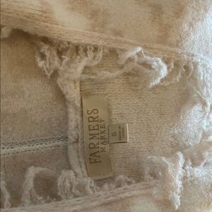 Cream Fringed Sweater by Farmers Market